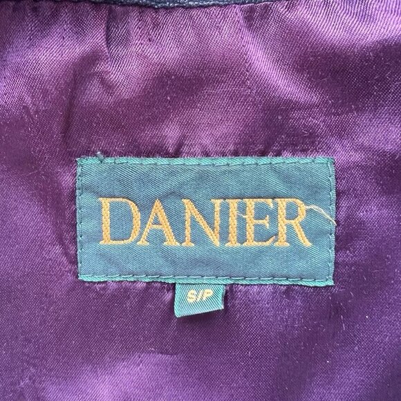 Vintage 1980s Padded Shoulder Black Leather Jacket, Danier - Picture 15 of 15